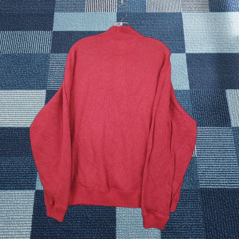 Cremieux Cremieux Sweater Mens XL Red 1/4 Zip Pullover Knit Mock Neck Long Sleeve Zipper (Wait: This seems wrong) Size US XL / EU 56 / 4 - 1 Thumbnail