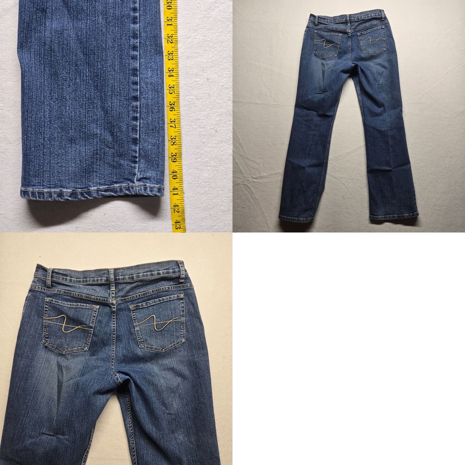 Vintage VINTAGE Lena Jeans Women's Straight Leg Jeans Size 14 Dark Wash Cotton Spandex Comfortable Classic Size 36" / US 14 / IT 50 - 8 Thumbnail