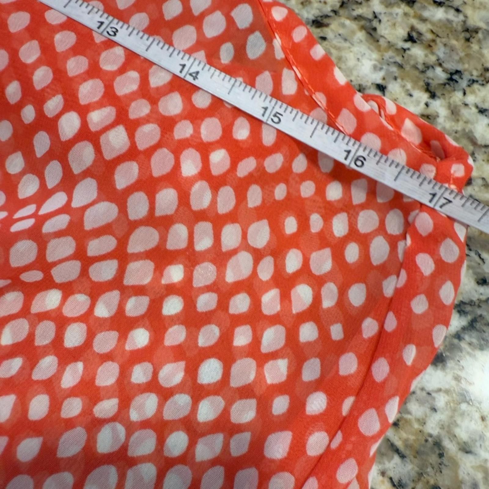 Other Soprano coral & white polka dot semi sheer tank top SZ small Size S / US 4 / IT 40 - 7 Thumbnail