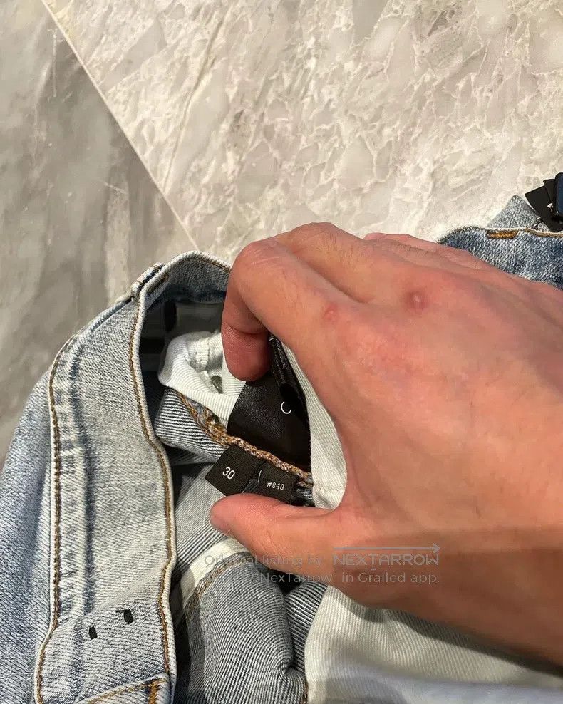 Amiri Amiri Size 30 Washed blue cashew flower patchwork MX1 jeans Size US 30 / EU 46 - 6 Thumbnail