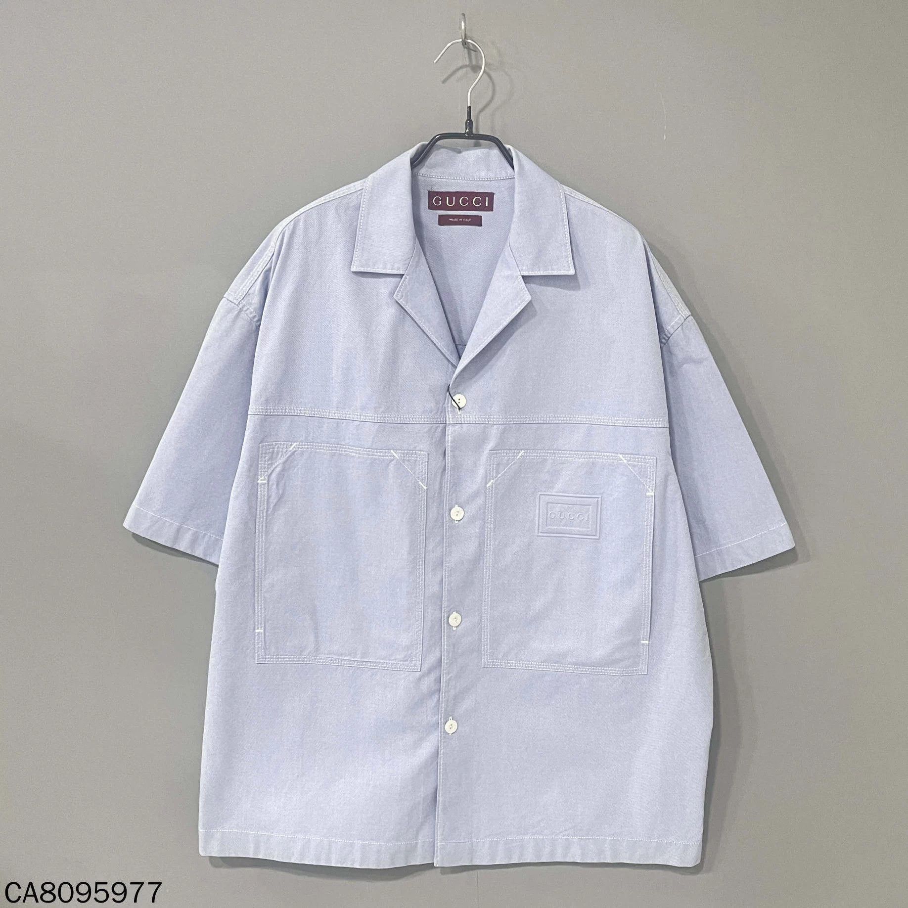 Gucci GUCCI light wash denim logo short-sleeve shirt 48 Size XL / US 12-14 / IT 48-50 - 1 Thumbnail