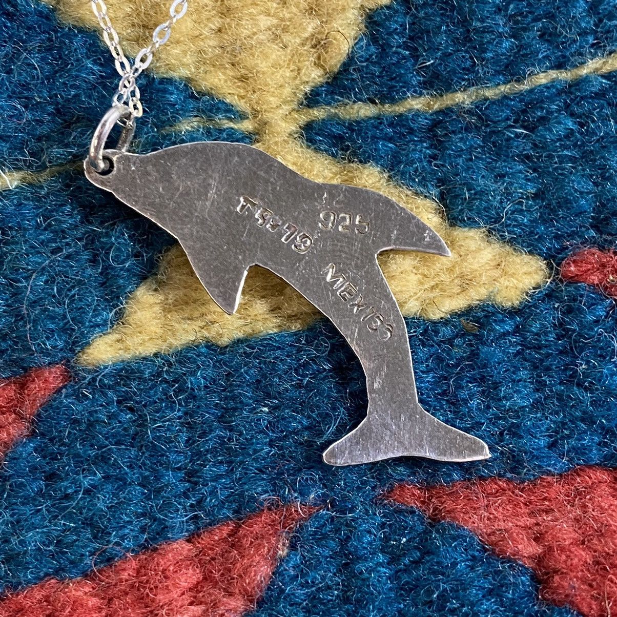 Japanese Brand × Kapital × Vintage Vintage Sterling Silver Dolphin Pendant Necklace Nautical Size ONE SIZE - 4 Thumbnail