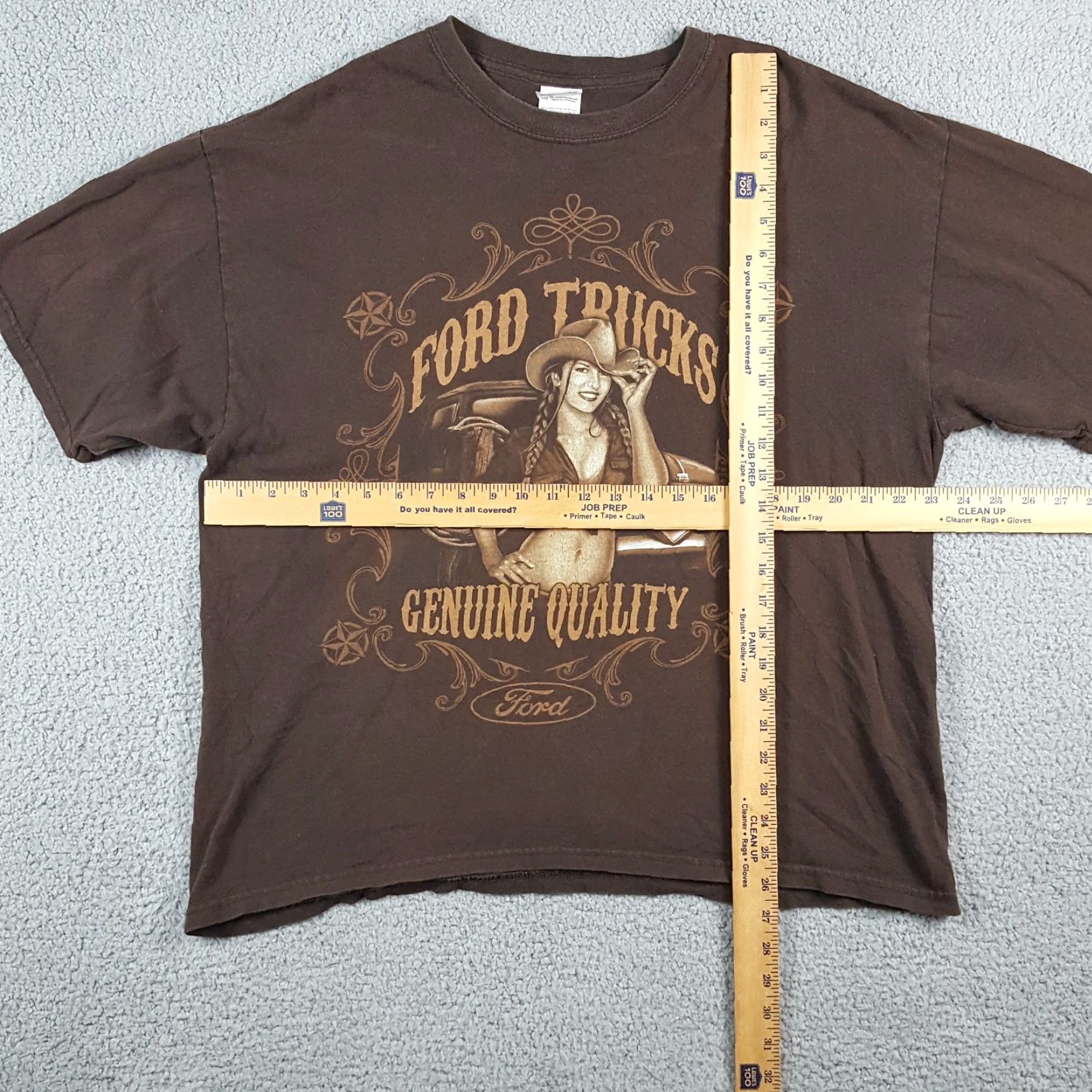Ford VINTAGE Ford Trucks Cowgirl T-Shirt Men's XL Brown Faded 90s Y2K Racing Retro Trucker Size US XL / EU 56 / 4 - 8 Thumbnail