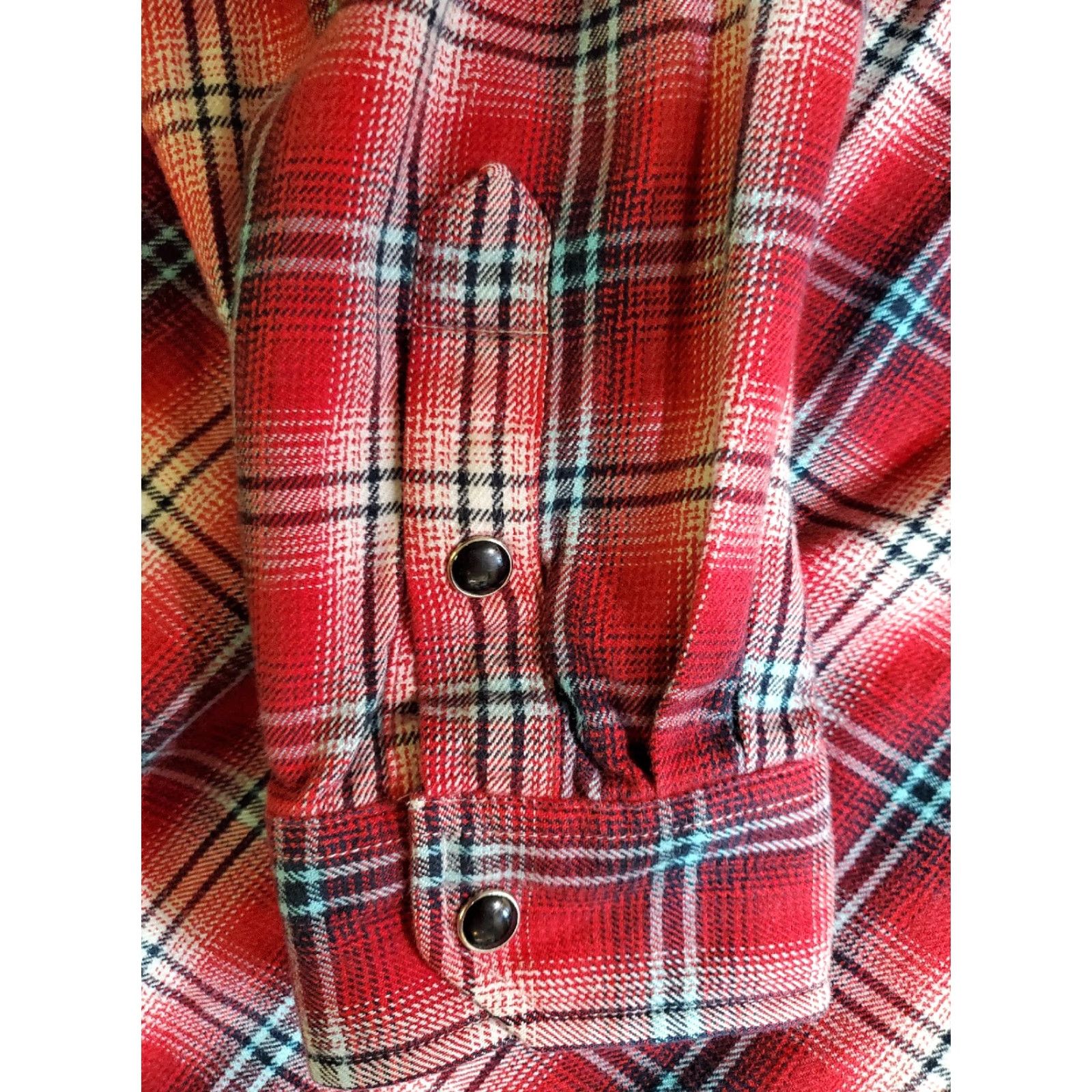 Pendleton VINTAGE Pendleton Shirt Plaid Button-Up Pearl Snap Women's XL Red Size XL / US 12-14 / IT 48-50 - 6 Thumbnail