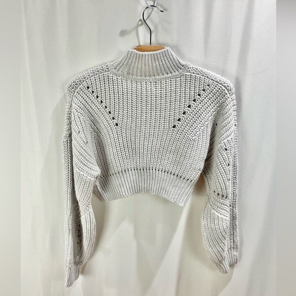 Other Wilfred Goulaine Grey 100% Merino Wool Cropped Sweater XXS Size XXS / US 00 / IT 34 - 4 Thumbnail
