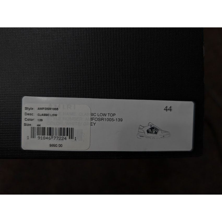 Amiri o1rshd1 Classic Low-Top Sneakers in White Grey Size US 11 / EU 44 - 22 Thumbnail