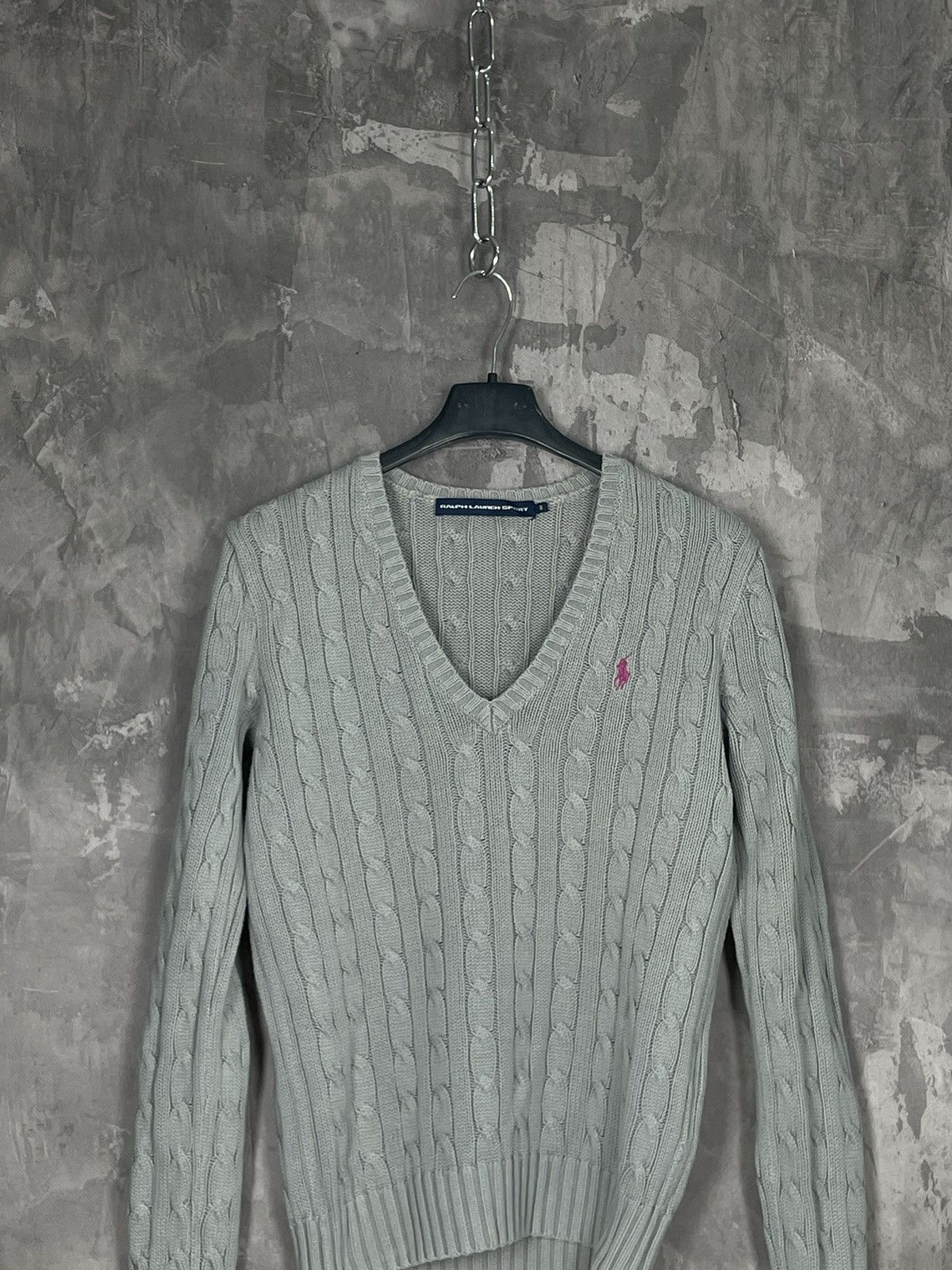 Polo Ralph Lauren × Ralph Lauren Ralph Lauren Cuble Knit V Neck Sweater Size S / US 4 / IT 40 - 2 Thumbnail
