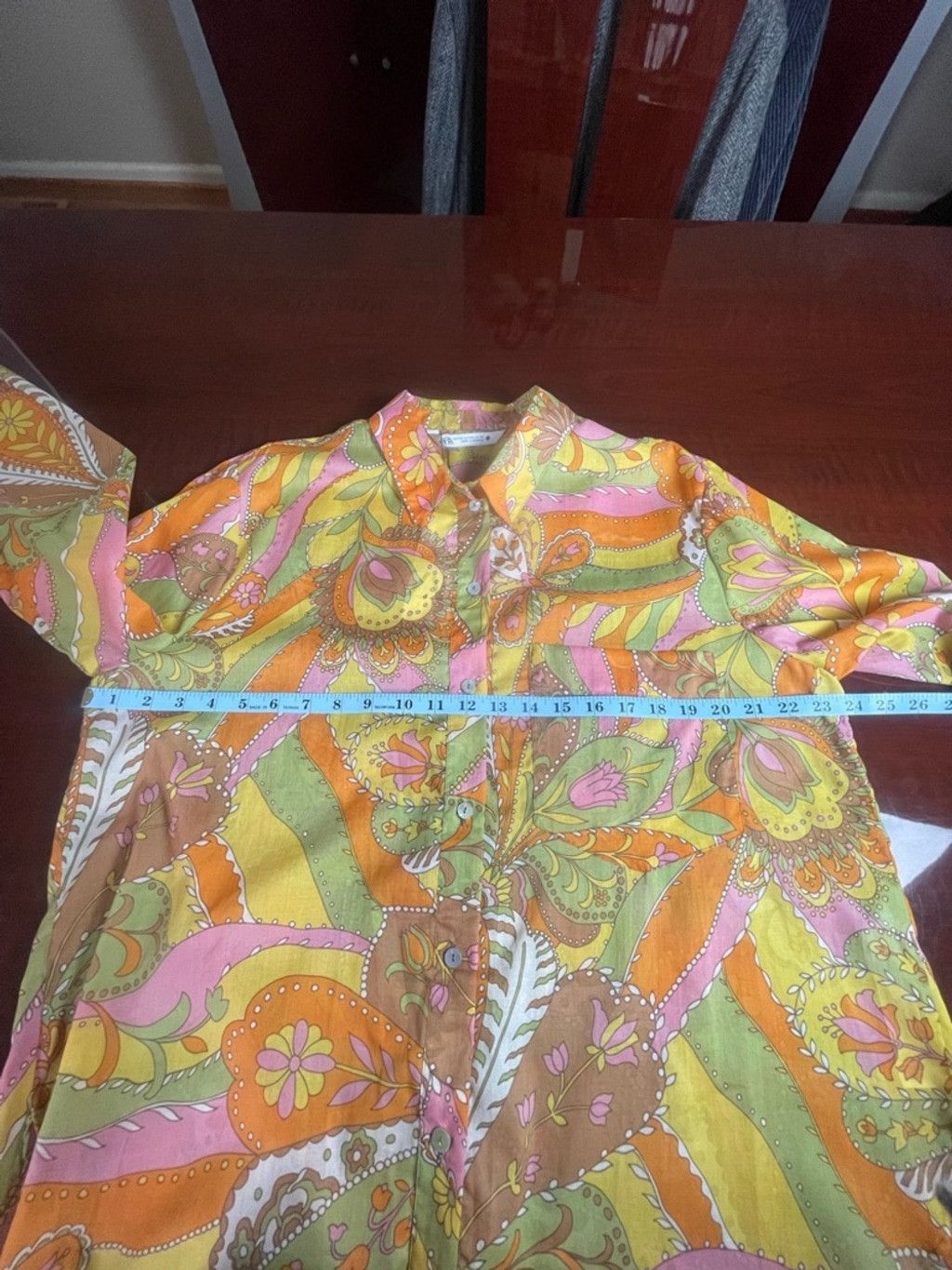 Zara ZARA XXL Retro 70s Psychedelic Floral Paisley Cotton Shirt Size XXL / US 16-18 / IT 52-54 - 4 Thumbnail