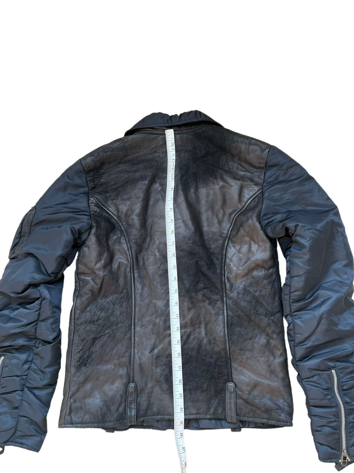 14th Addiction 14th Addiction Distress Sheep skin Hybrid Leather Jacket Size US M / EU 48-50 / 2 - 6 Thumbnail