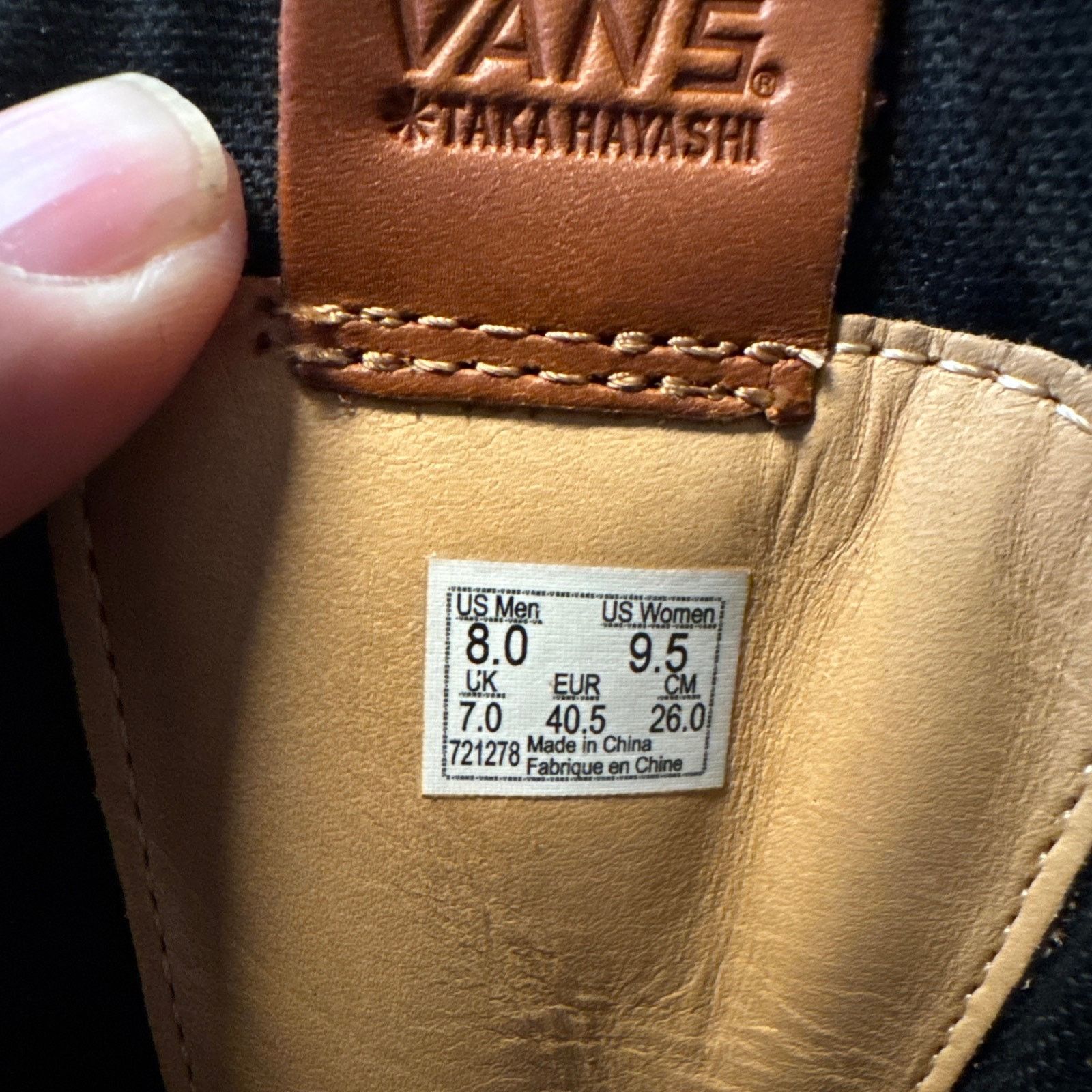 Taka Hayashi × Vans Vans Taka Hayashi x OG Sk8 LX High Brooks m8 w9.5 Size US 8 / EU 41 - 9 Thumbnail