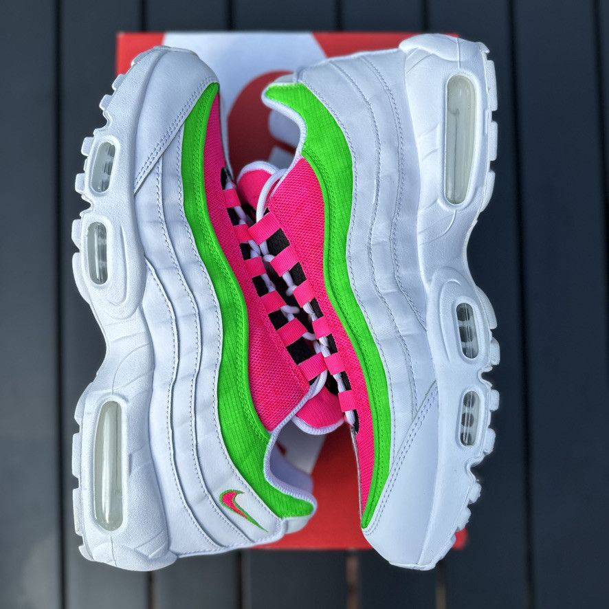 Nike Nike Air Max 95 Custom Watermelon - Pink/Green/White Size 10 Size US 10 / EU 43 - 13 Thumbnail