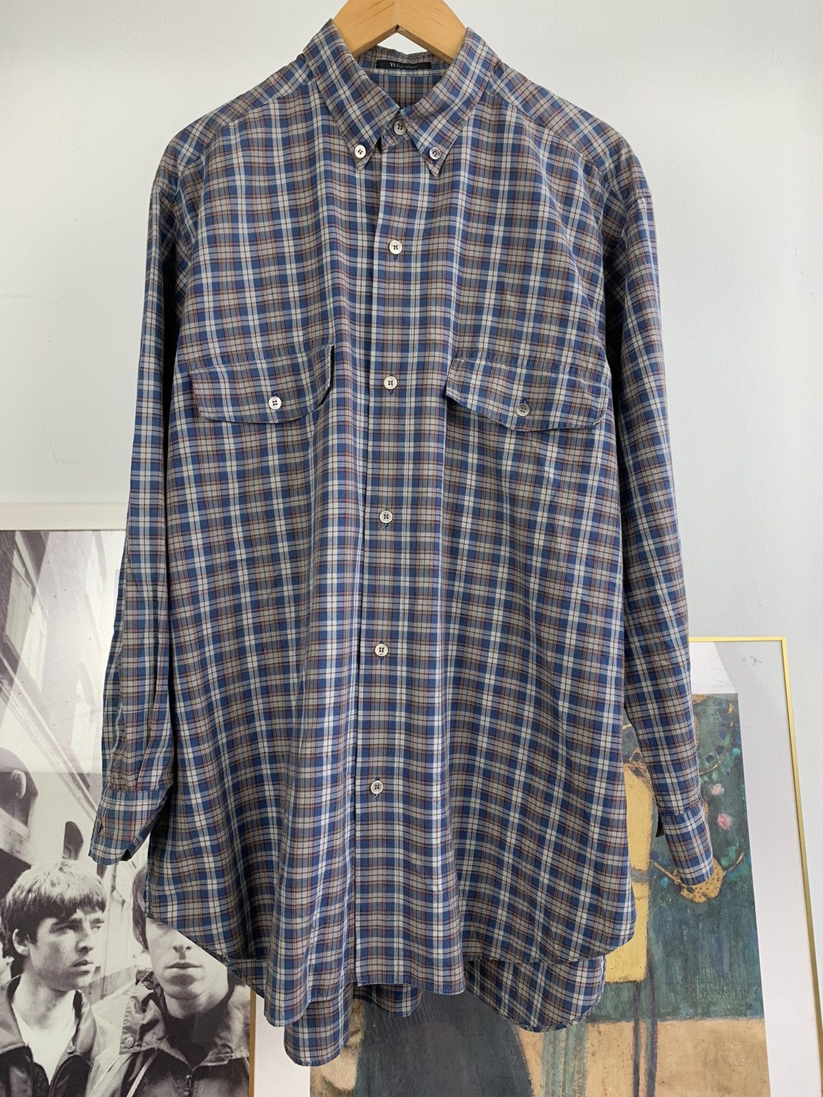 Y's for Men Y's for Men by Yohji Yamamoto Oversized Plaid Button Shirt Size US L / EU 52-54 / 3 - 1 Thumbnail