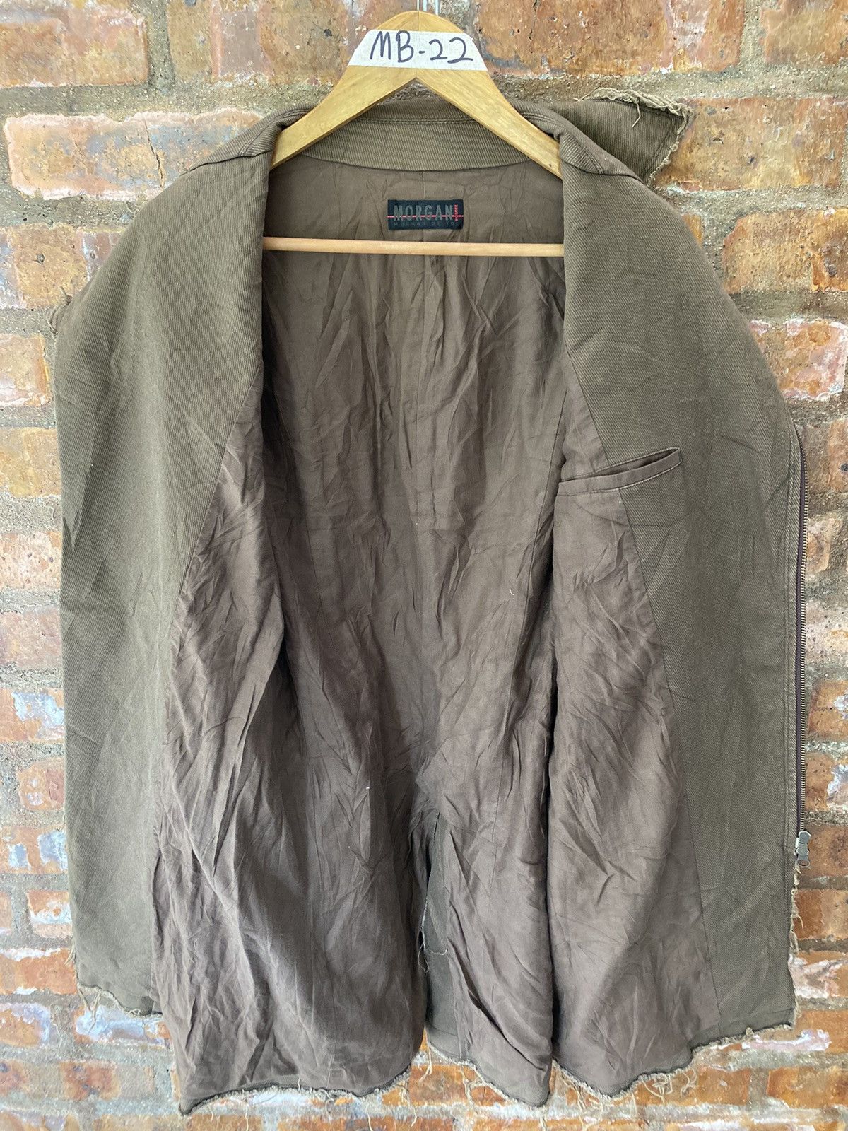 Morgan Homme 2000s Morgan Home Unfinished Fringe Hem Jacket Size US M / EU 48-50 / 2 - 22 Thumbnail