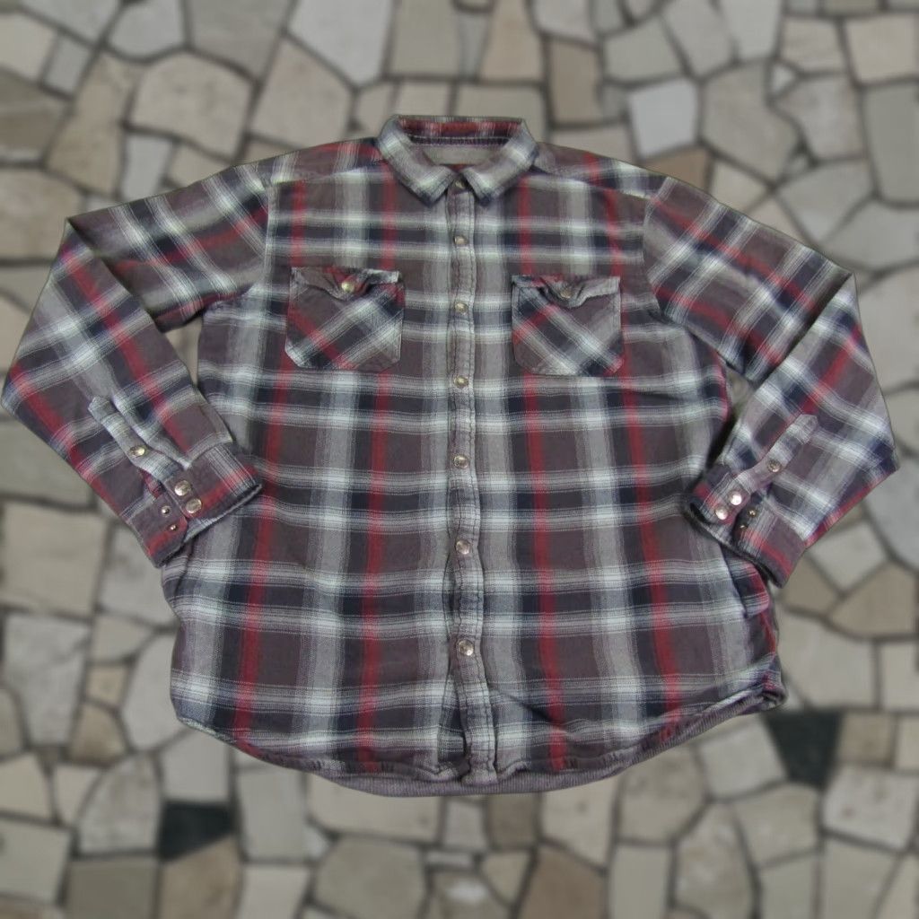 Vintage Grizzly Mountain Shirt Jacket Mens Large Gray Plaid Flannel Shacket Lined Thermal Button-Up Casual Workwear Outdoor Size US L / EU 52-54 / 3 - 1 Thumbnail
