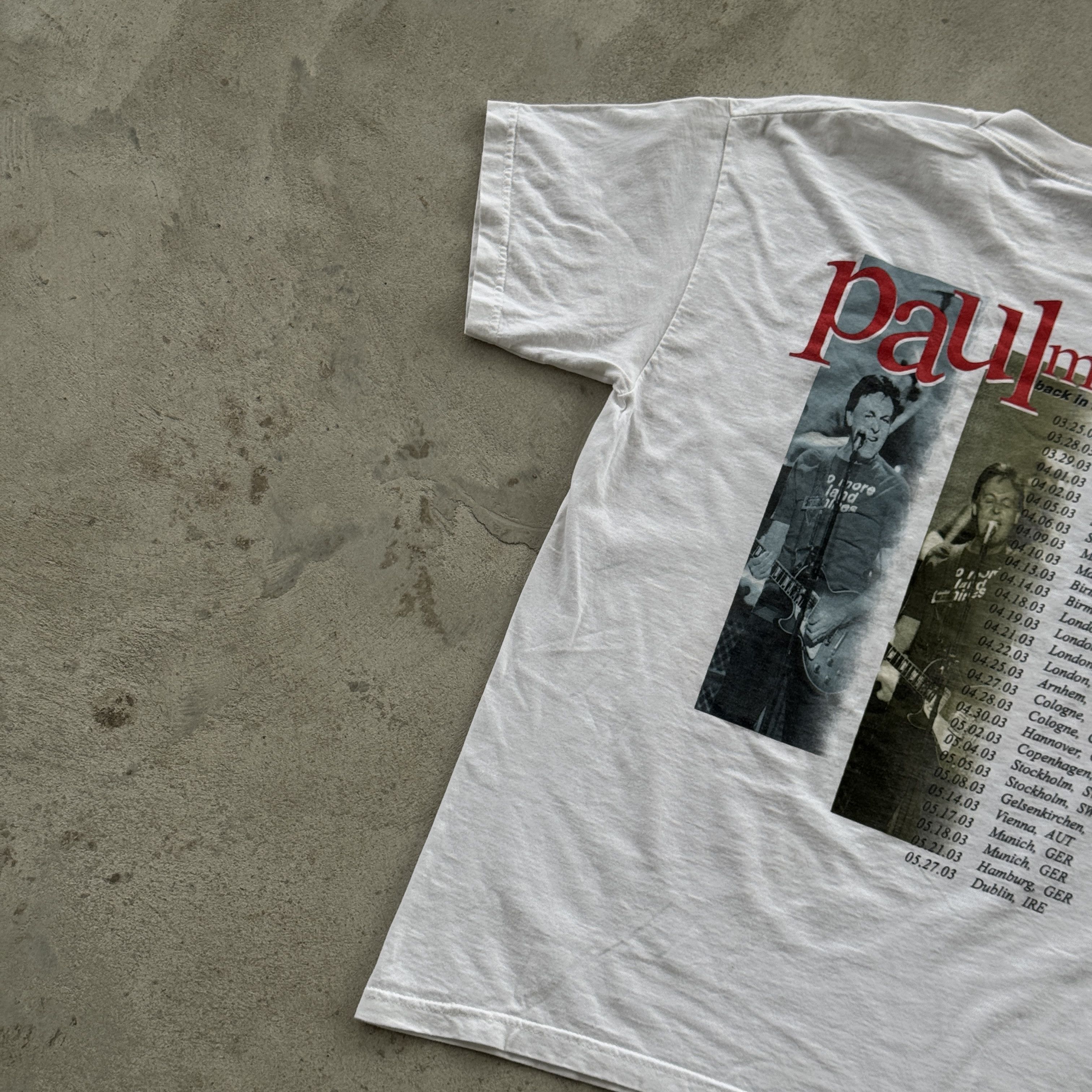 Band Tees Paul McCartney 2003 Back In The World Tour Tee M Size US M / EU 48-50 / 2 - 7 Thumbnail