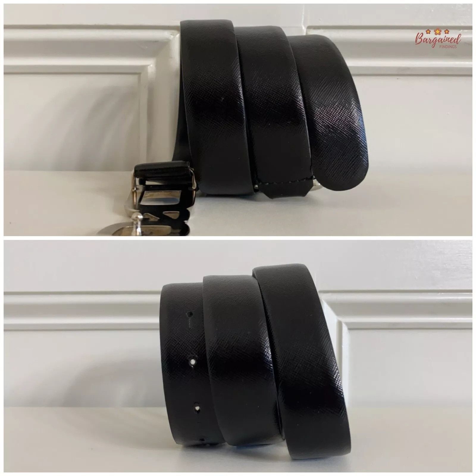 Dolce & Gabbana Dolce & Gabbana Black Patent Leather Silver D&G Buckle Belt Size 32 - 3 Thumbnail