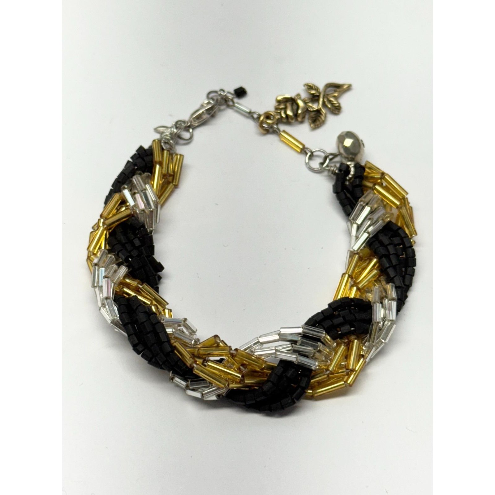 Vintage Vintage braided glass sequin charm bracelet Size ONE SIZE - 2 Thumbnail