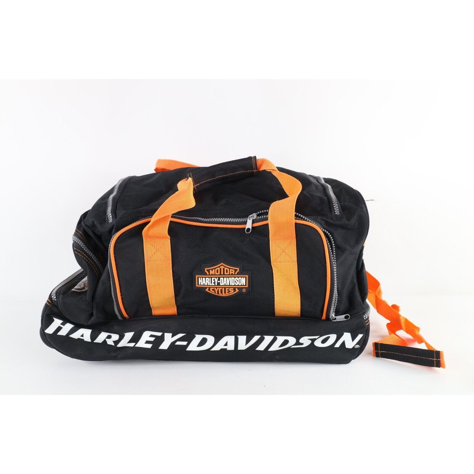 Harley Davidson × Vintage Vintage 90s Distressed Spell Out Harley Davidson Duffel Bag Size ONE SIZE - 1 Thumbnail