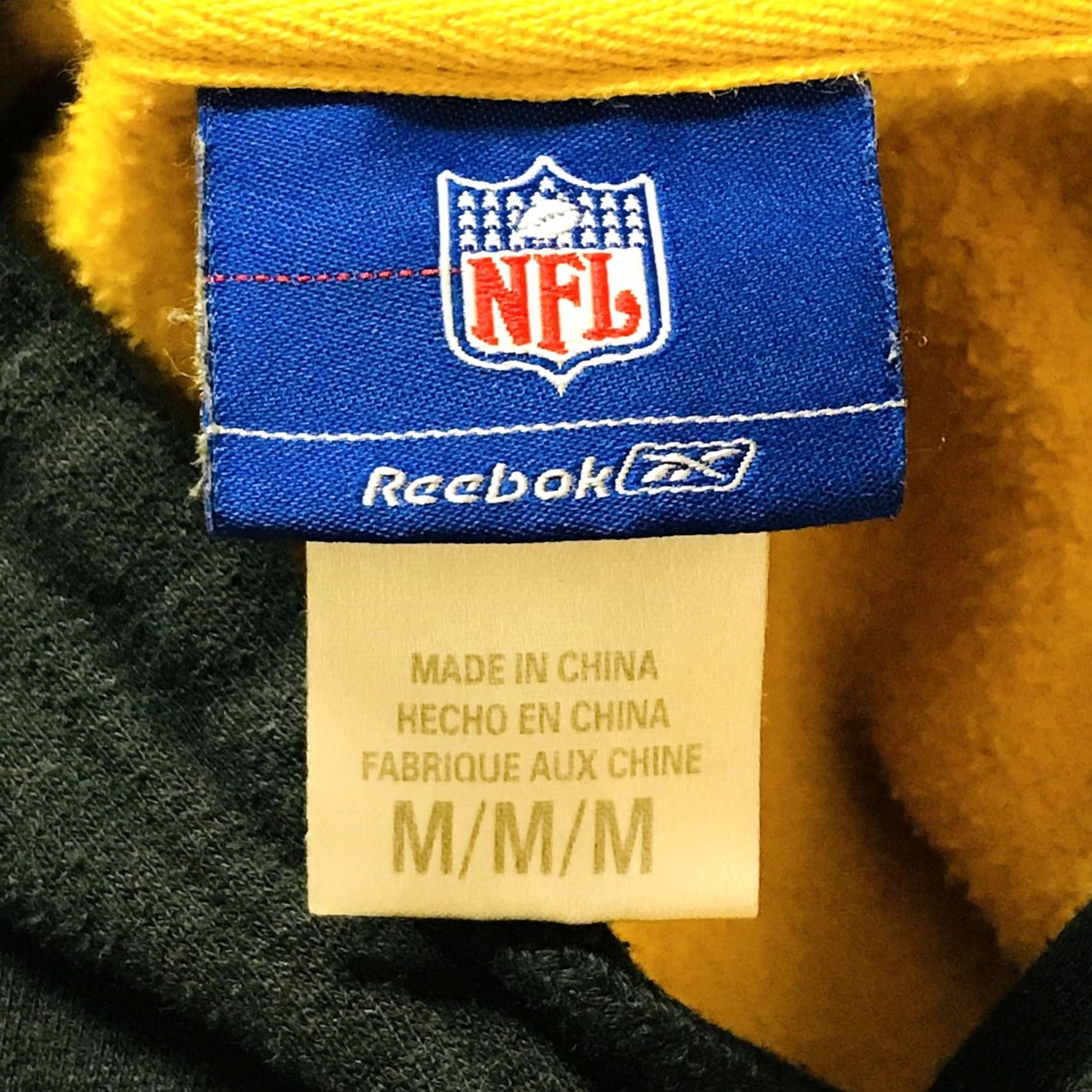 Reebok VINTAGE Reebok NFL Hoodie Embroidered Pittsburgh Steelers Black/Gold M Unisex Men Women Pullover Hooded Pockets Logo 2000s Size M / US 6-8 / IT 42-44 - 3 Thumbnail