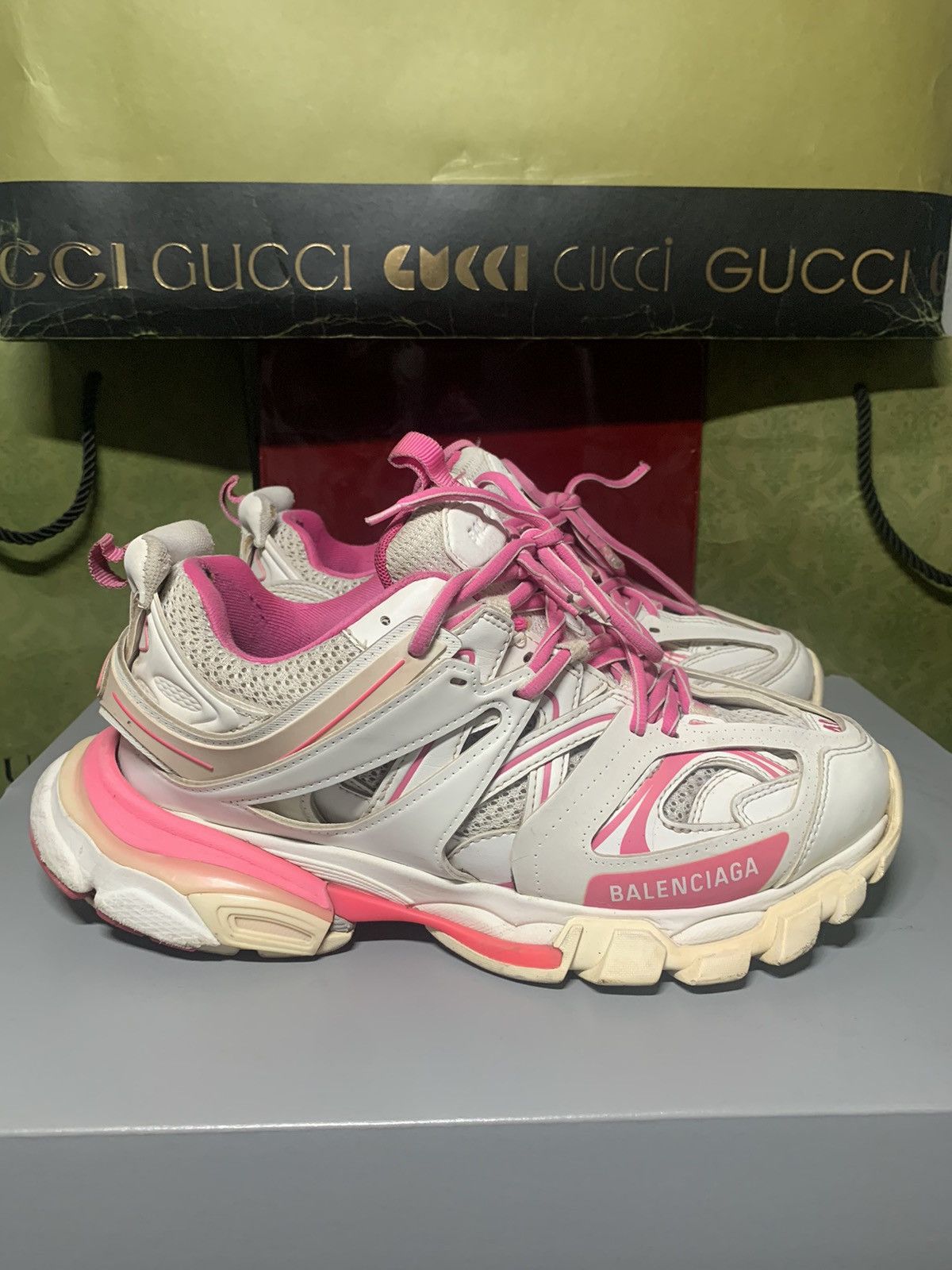 Balenciaga Balenciaga track white/pink Size US 8.5 / EU 41-42 - 1 Thumbnail
