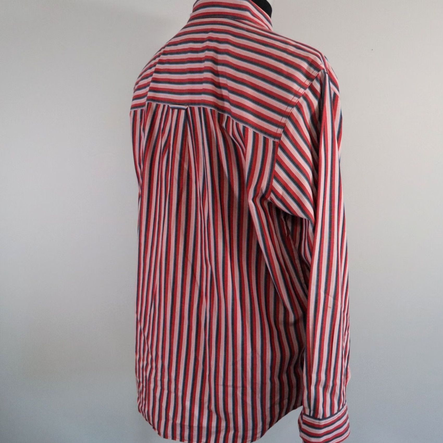 Chaps Chaps Shirt Mens Medium Easy Care Casual Button Down Red Striped Long Sleeve Shirt Mens Regular Red Striped Button-Up Colar Down Size US M / EU 48-50 / 2 - 6 Thumbnail