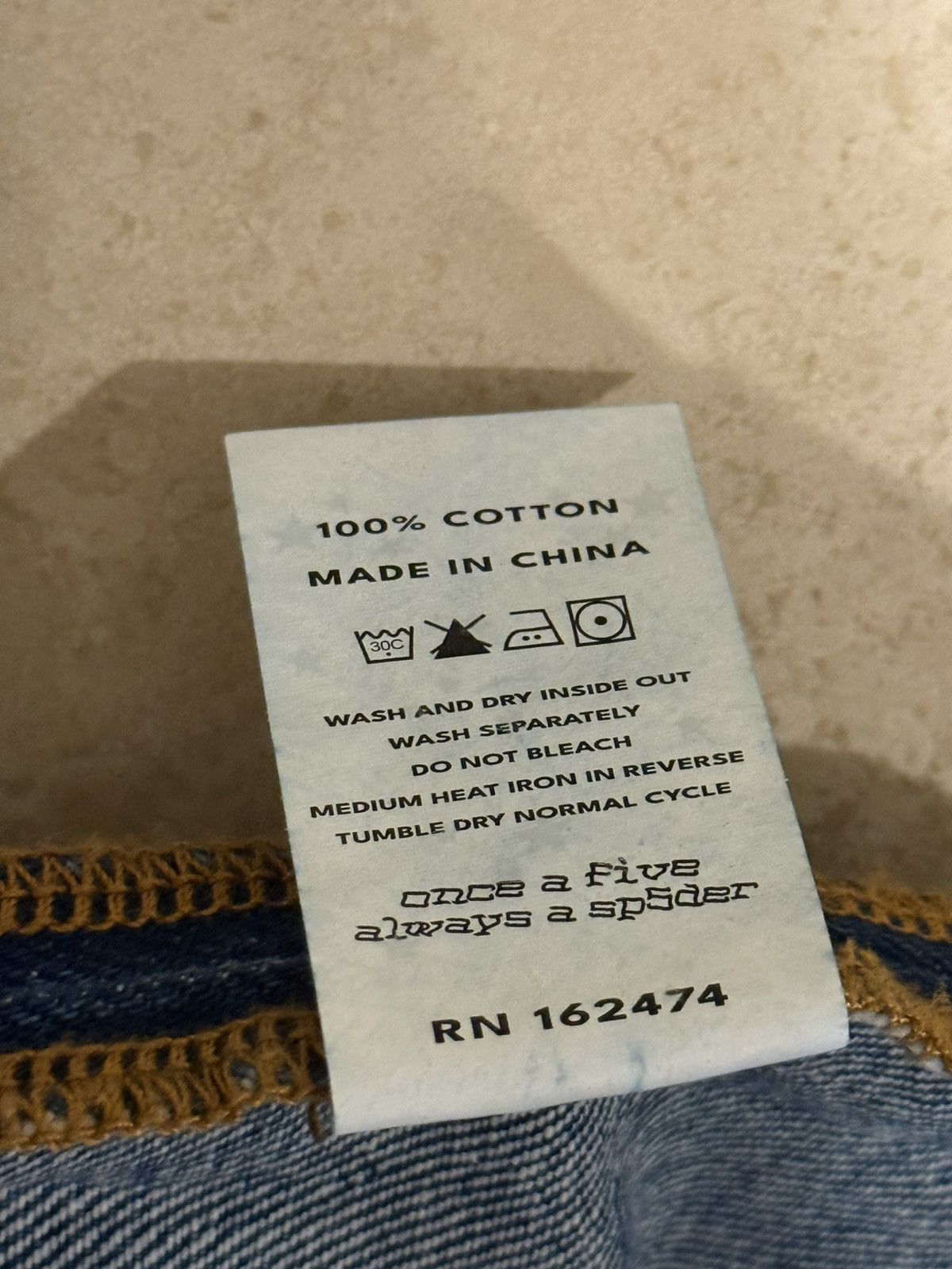 Sp5der Sp5der Beluga Wash Denim 'Light Indigo Wash' Size US 30 / EU 46 - 7 Thumbnail
