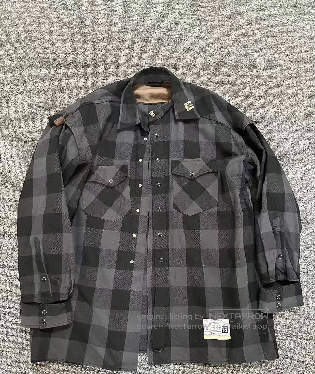 Maison MIHARA YASUHIRO Maison MIHARA YASUHIRO Black Shirt Jacket. Size US S / EU 44-46 / 1 - 2 Thumbnail