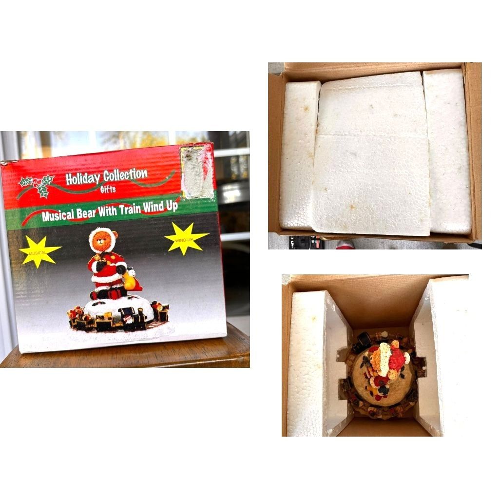 Handmade × Vintage VTG Musical Bear with Train Wind Up Christmas Holiday Collec Size ONE SIZE - 4 Thumbnail