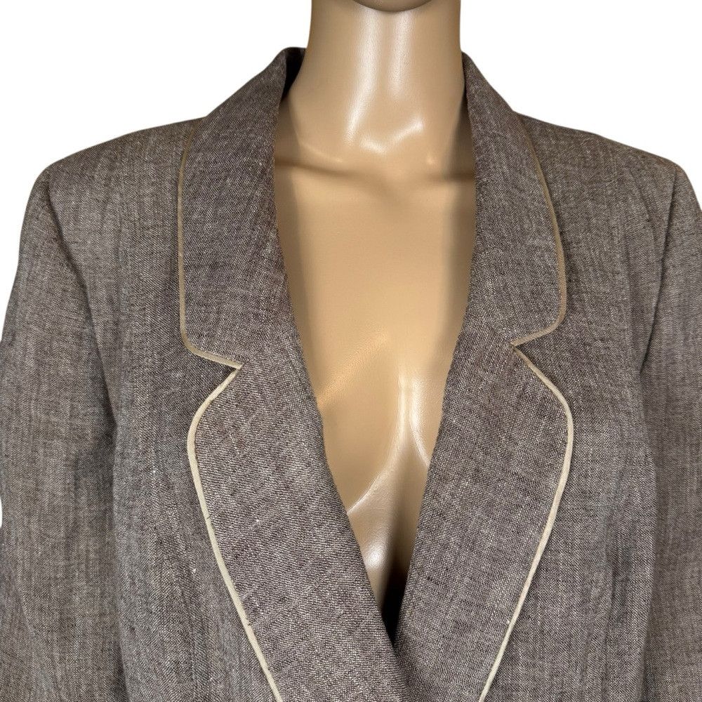 Other Emil Rutenberg Linen Asymmetrical Closure Blazer Size 12 Size XL / US 12-14 / IT 48-50 - 2 Thumbnail