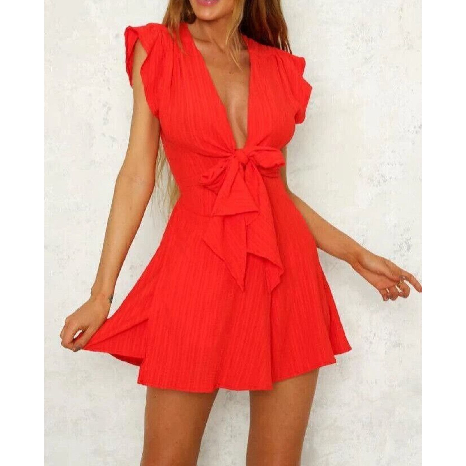 Whitehouse Cox WHITE FOX Women Sexy Barbie Wrap Around Dres Size XS A000021 Size XS / US 0-2 / IT 36-38 - 1 Thumbnail