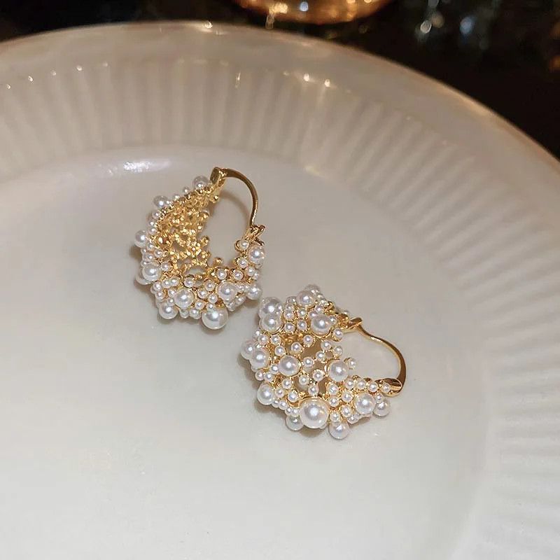 Other Irregular Metal Pearl Earrings Size ONE SIZE - 6 Thumbnail