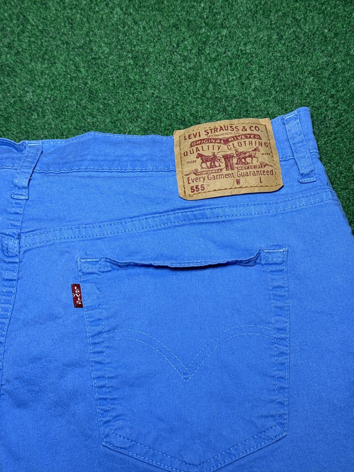 Levi's Vintage Clothing Levis 555 Guy Fit Vintage 16 Mis Blue Shorts 36 Waist 6” Size 36" / US 14 / IT 50 - 2 Thumbnail
