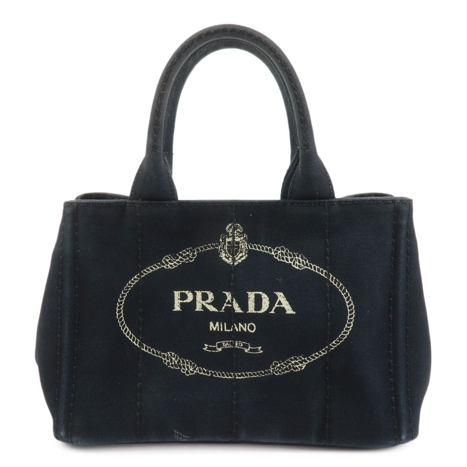 Prada Prada Canapa Mini Tote Canvas Black Size ONE SIZE - 1 Thumbnail