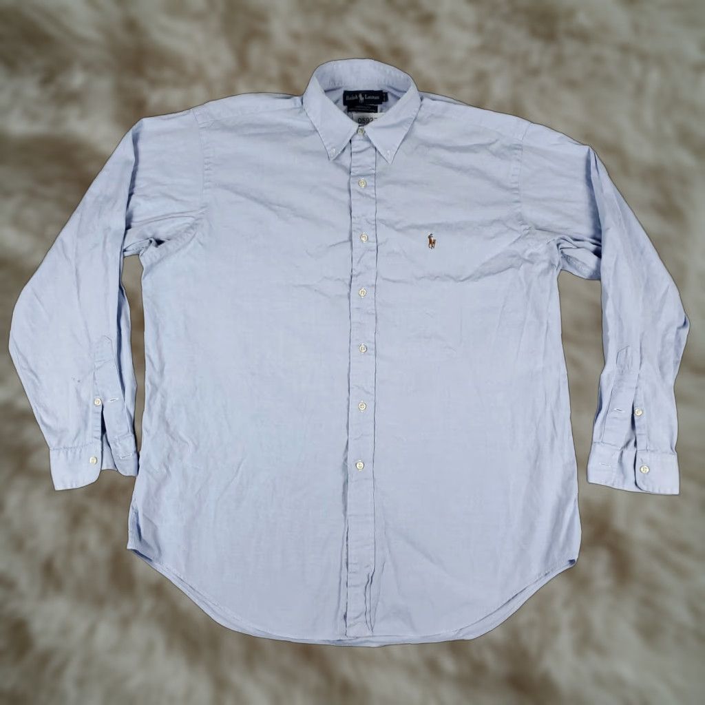 Ralph Lauren Ralph Lauren Dress Shirt Mens Size 16.5 Blue Long Sleeve Button Up Classic Regular Fit Size 42R - 1 Thumbnail