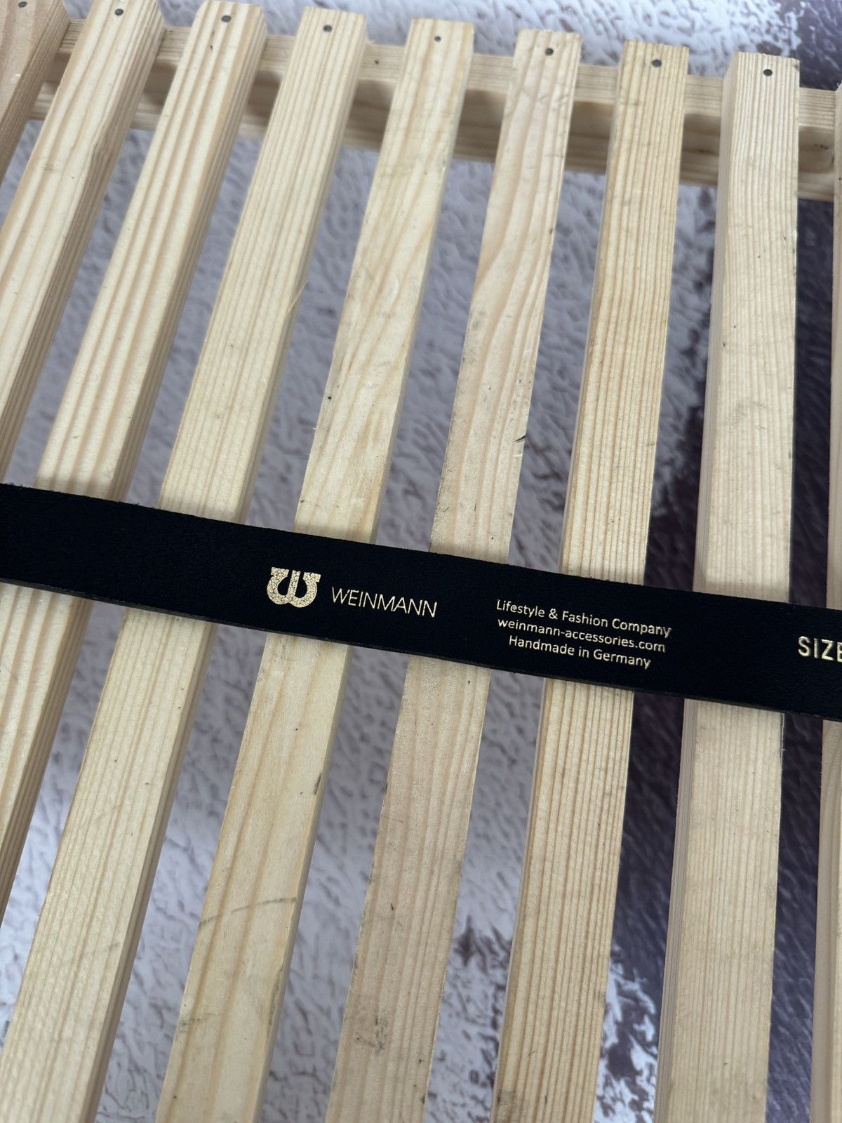 Genuine Leather Weinmann Black leather belt bb Simons Size 40 - 8 Thumbnail