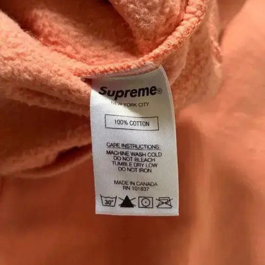 Supreme Supreme Corner Label Hoodie SS18 Coral Size US M / EU 48-50 / 2 - 6 Thumbnail