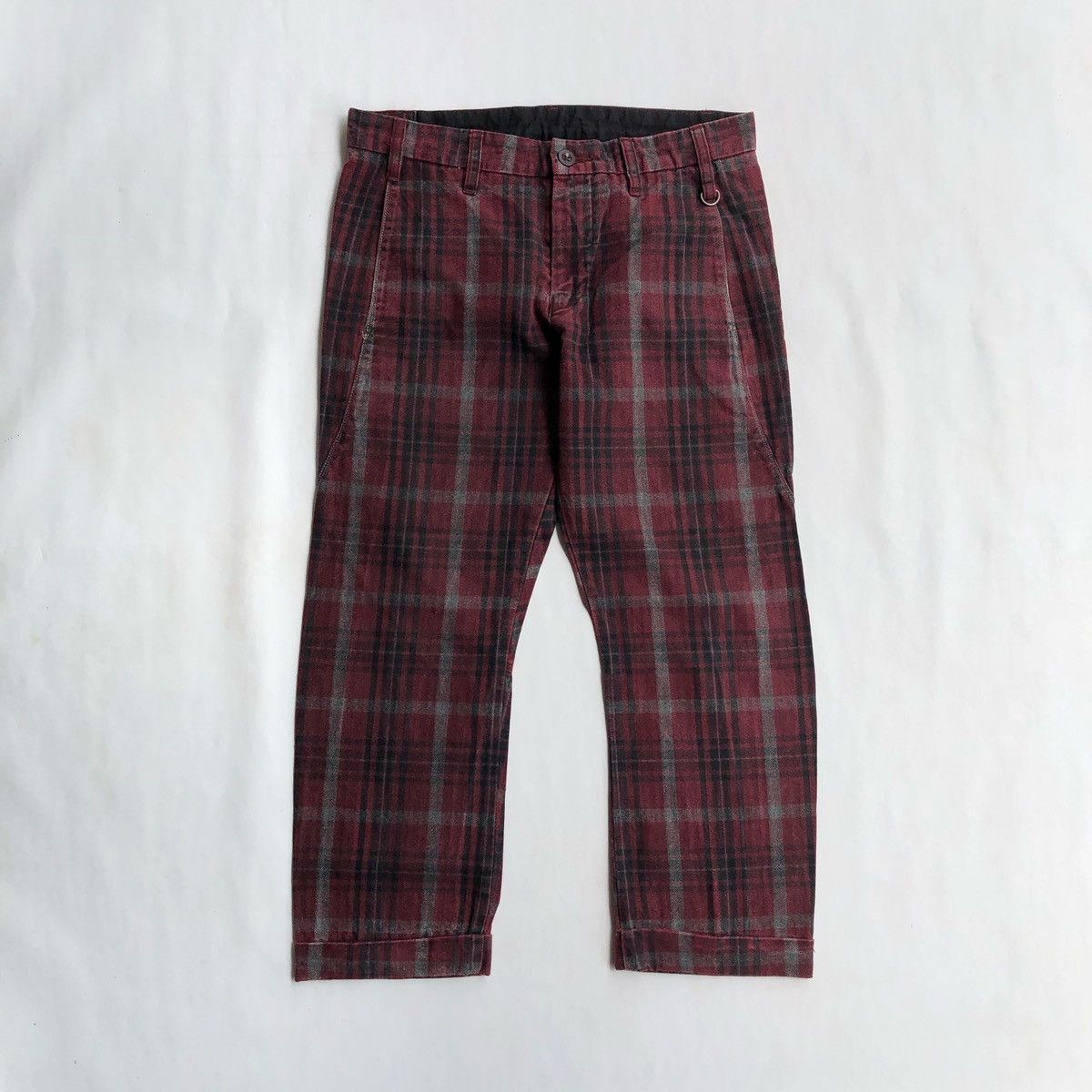 image of Marithe Francois Girbaud Marite Francois Girbaued Tartan Pants in Red, Men's (Size 31)