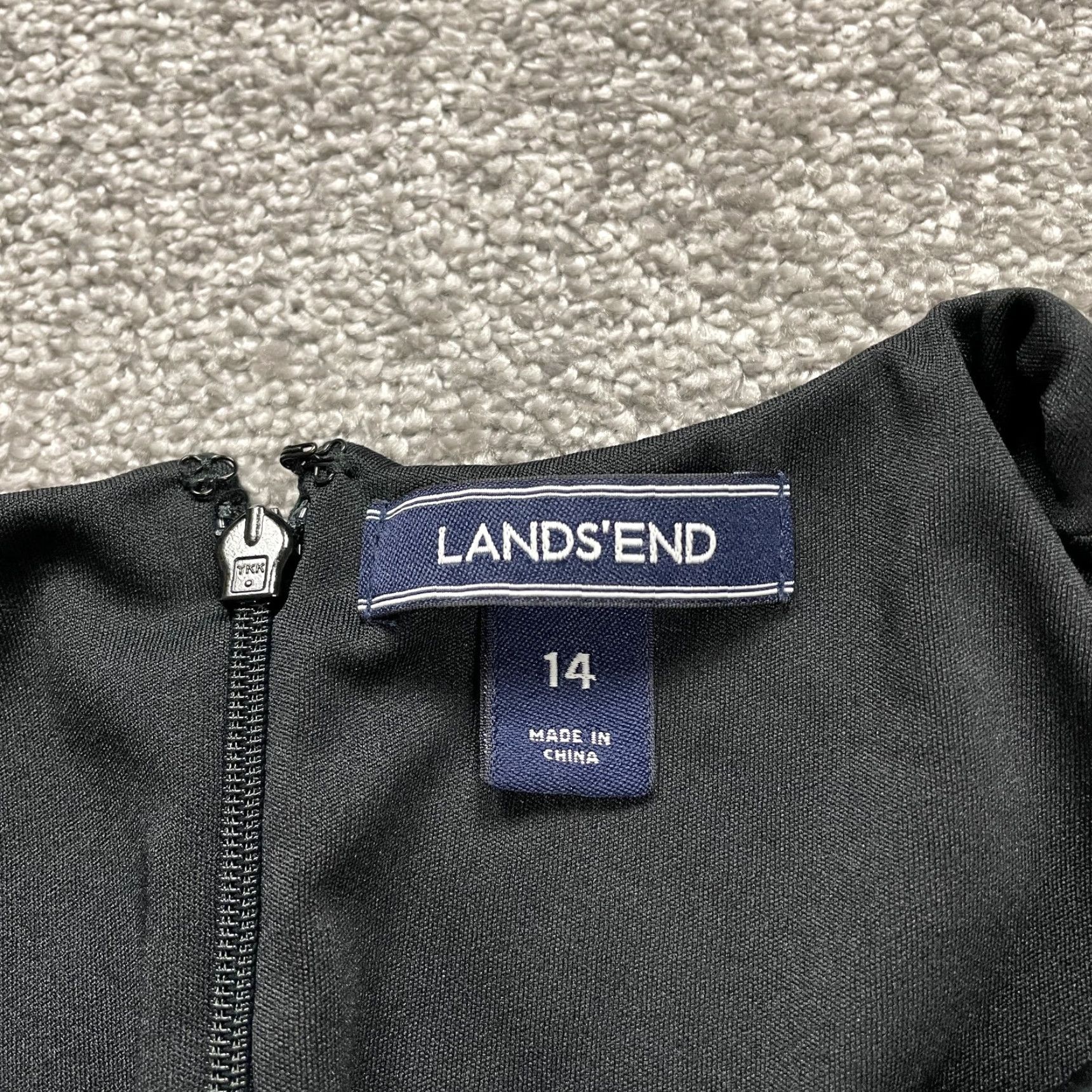 Lands' End Lands' End Dress Womens 14 Black Sleeveless Pockets Round Neck Workwear Sheath Size XL / US 12-14 / IT 48-50 - 5 Thumbnail