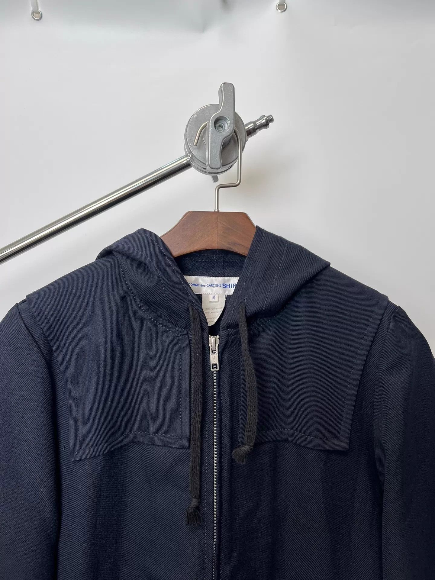 Comme des Garcons CDG Shirts Wool Blend Hooded Jacket w/ Special Shoulders hl Size US M / EU 48-50 / 2 - 3 Thumbnail