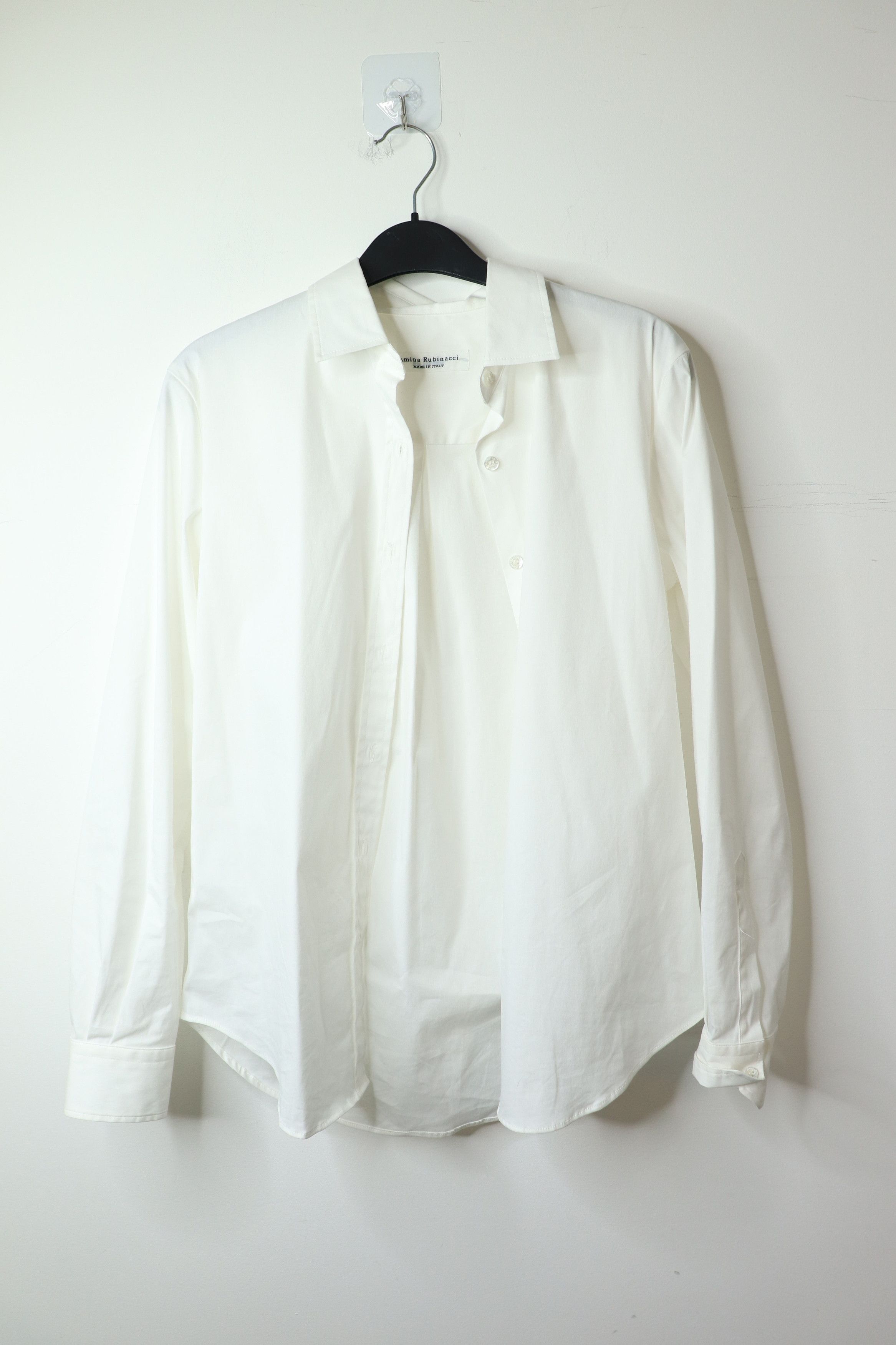 Amina Rubinacci White Yuppy cotton shirt - UK 10 Size M / US 6-8 / IT 42-44 - 1 Thumbnail