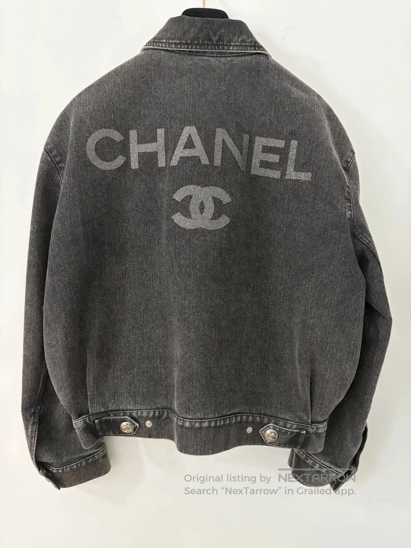 Chanel Chanel 23C Dark Gray Denim Jacket. Size US XS / EU 42 / 0 - 2 Thumbnail
