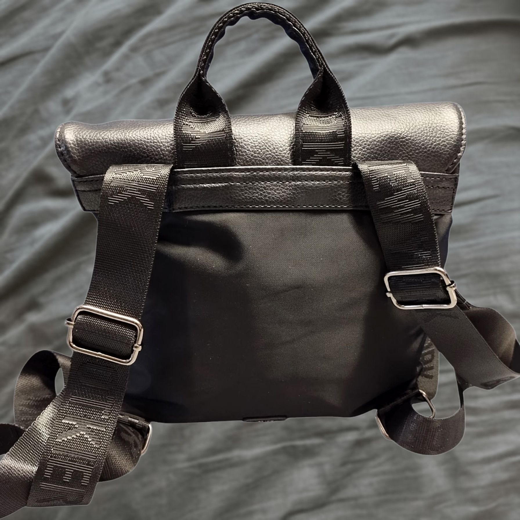 Vintage Botkier New York Trigger Mini Convertible Backpack Womens Black Polyester Lined Size ONE SIZE - 1 Thumbnail