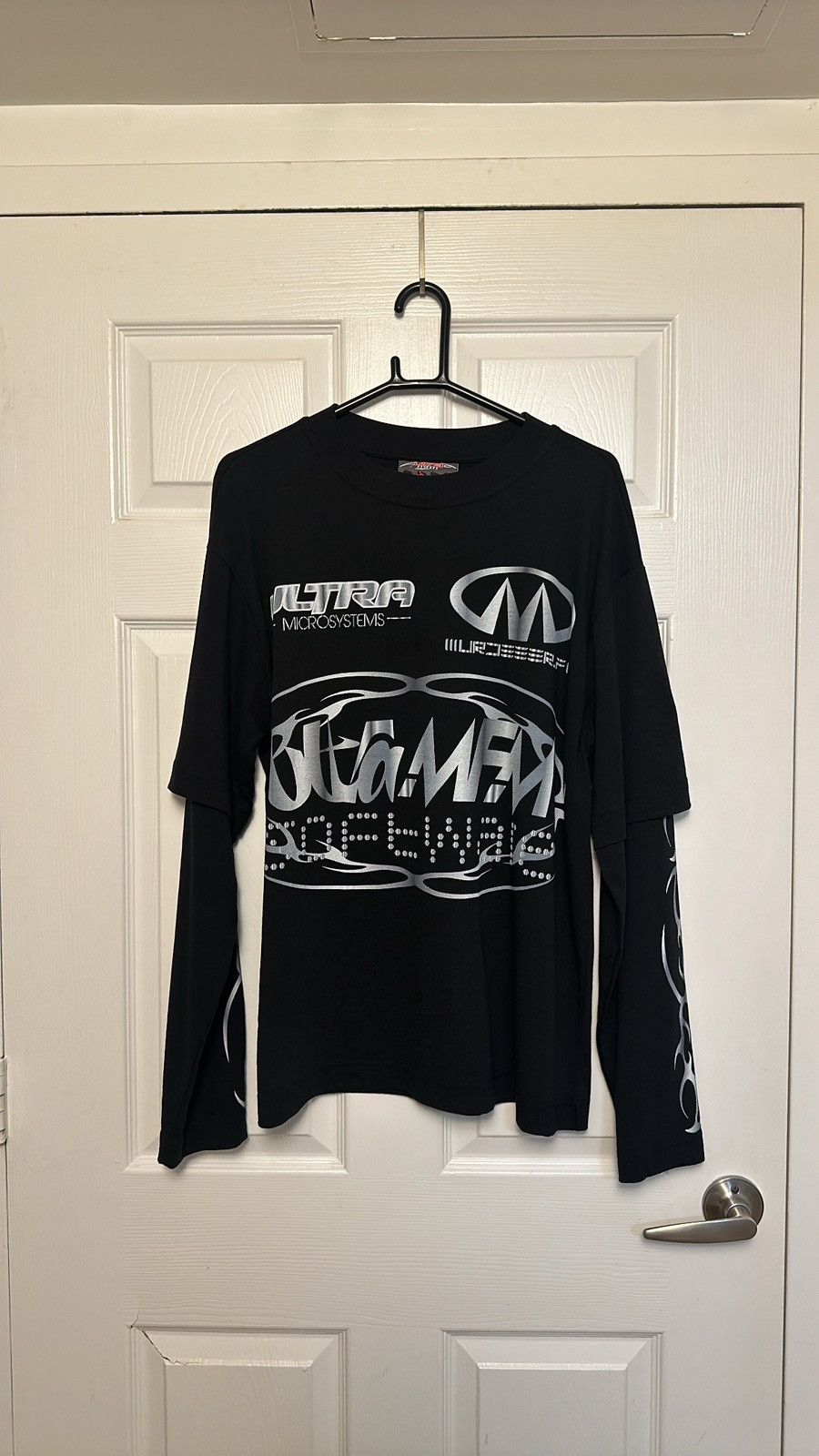 image of Murd333R.fm X Ultra Software Longsleeve Size Medium in Black, Men's