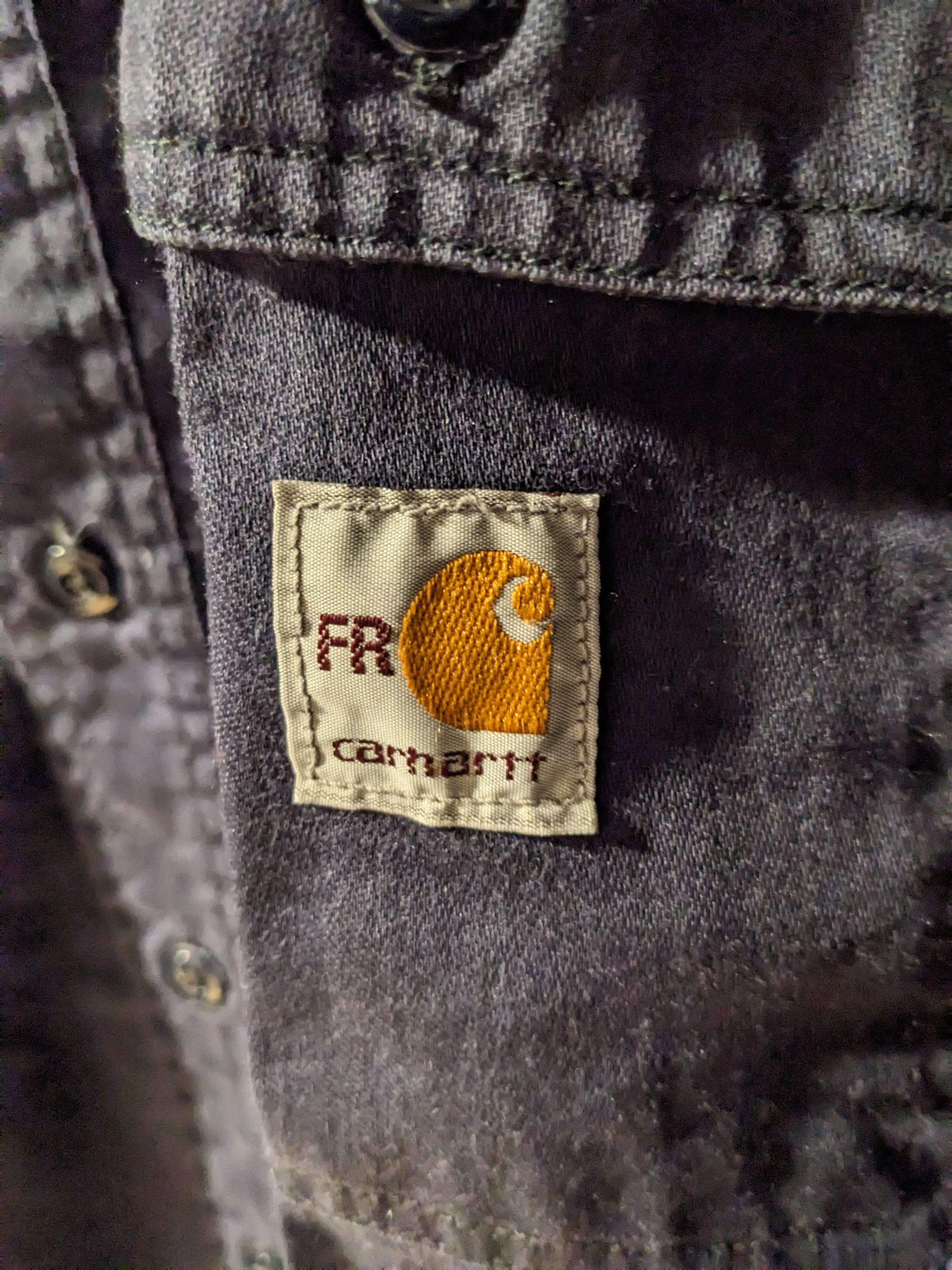Carhartt × Vintage Vintage Carhartt Fire Resistance Blue XX-Large Shirt Size US XXL / EU 58 / 5 - 2 Thumbnail
