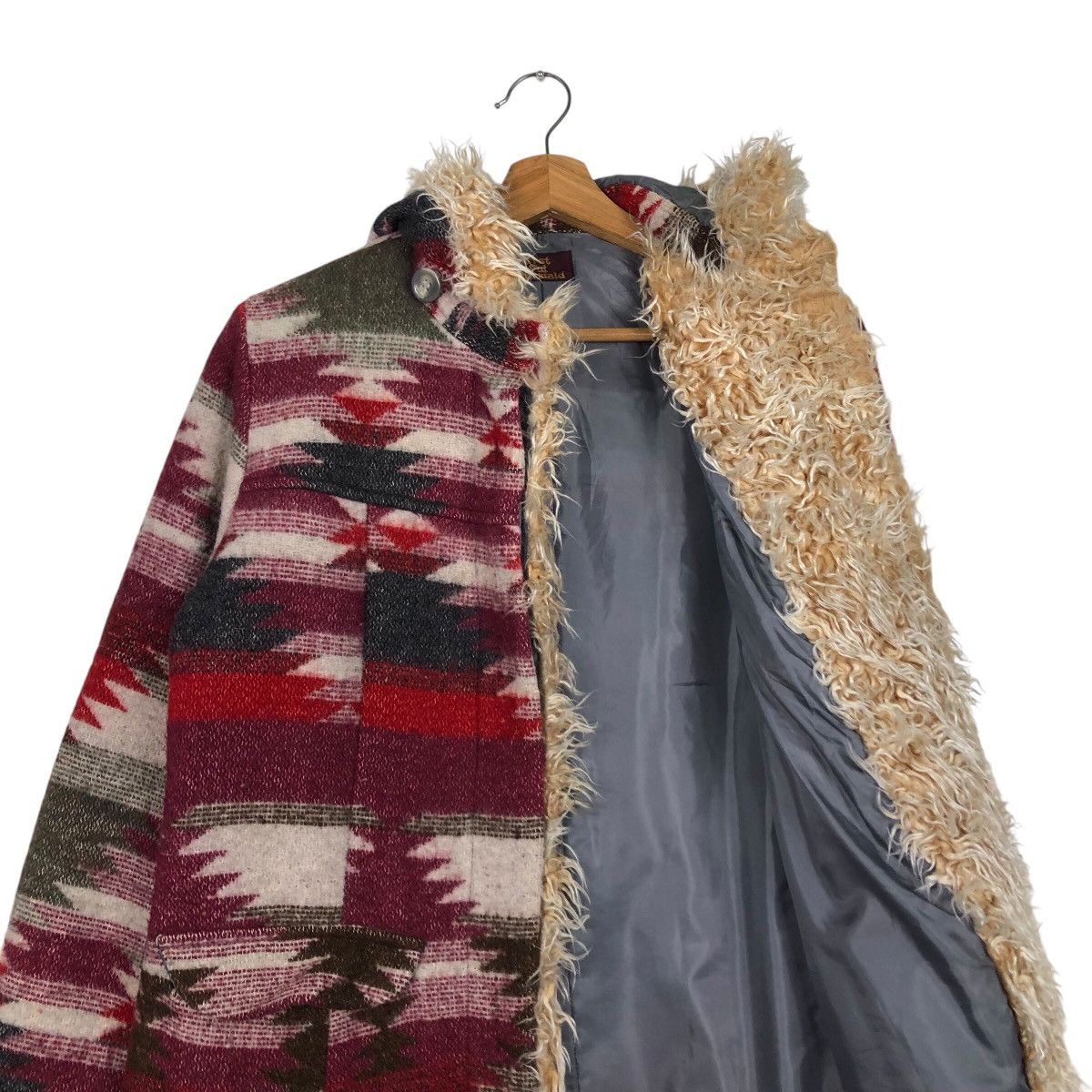 Japanese Brand 📌Vtg Long Jacket Wool Pret Pul Mermaid Navajo Native Design Size US M / EU 48-50 / 2 - 14 Thumbnail