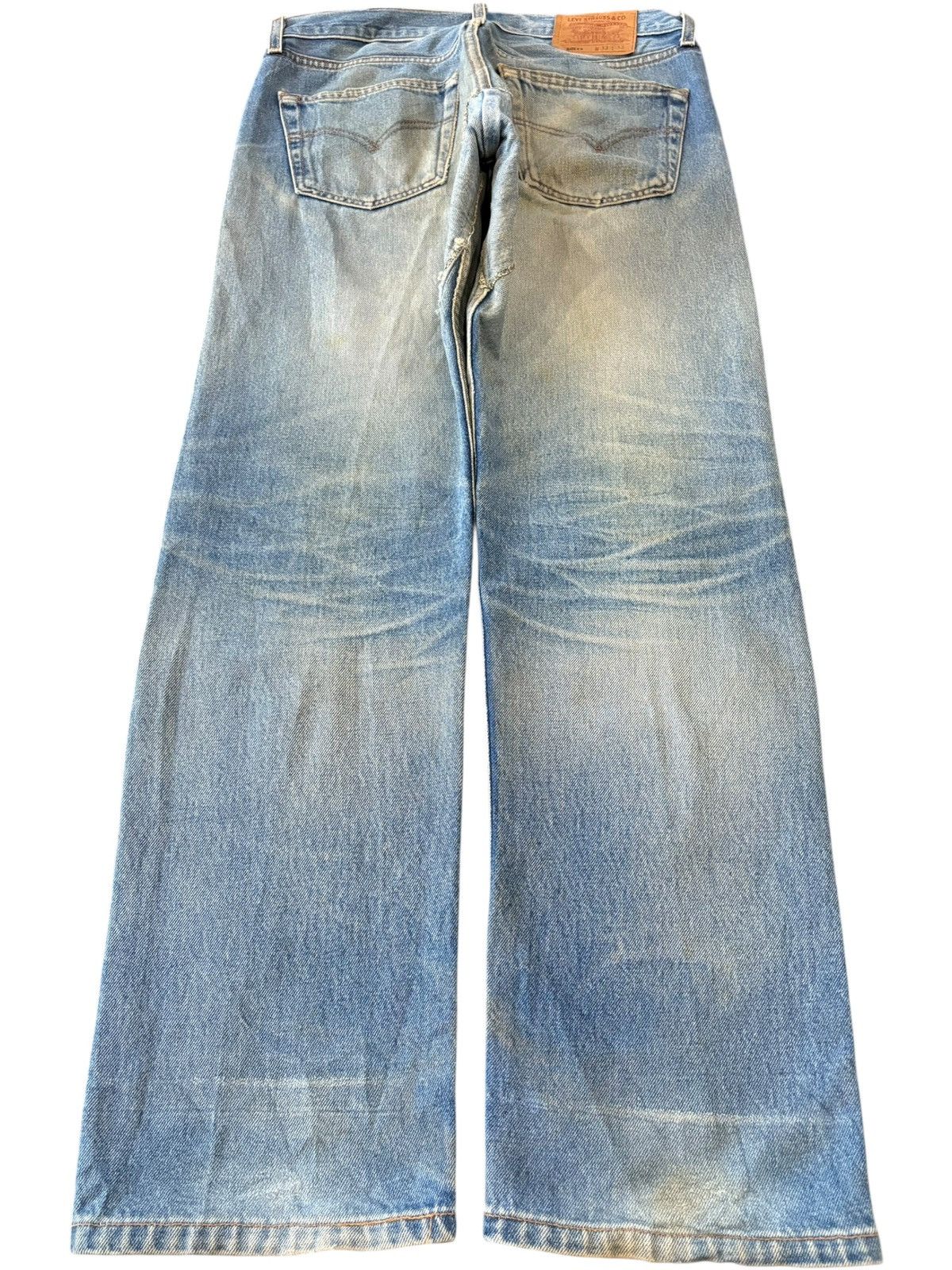 Levi's Vintage 90s Levis 501 Mud Wash Distressed Loose Jeans Size US 32 / EU 48 - 2 Thumbnail