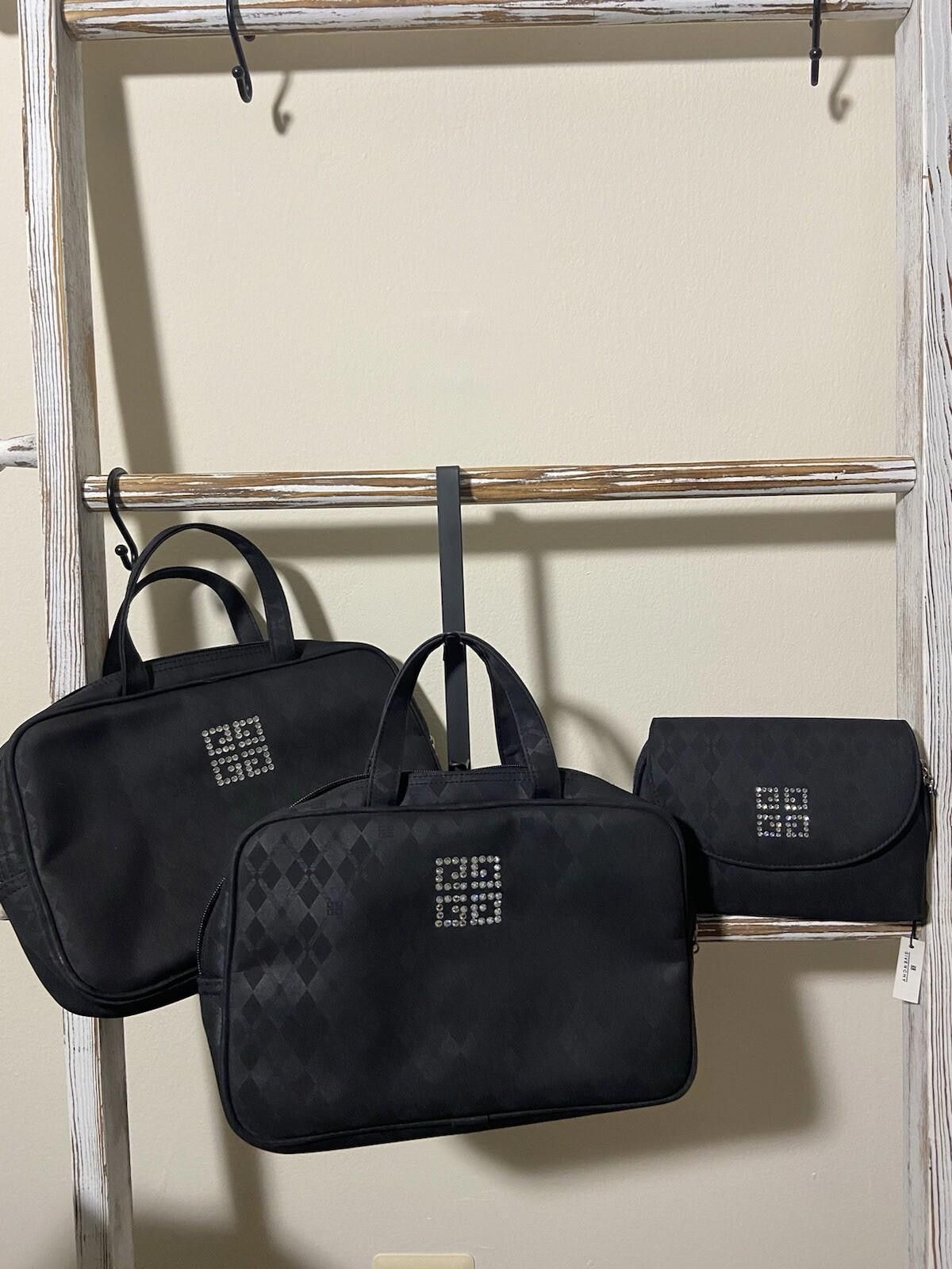 Givenchy 3piece Givenchy set black nylon jeweled handbag makeup pouch Size ONE SIZE - 1 Thumbnail