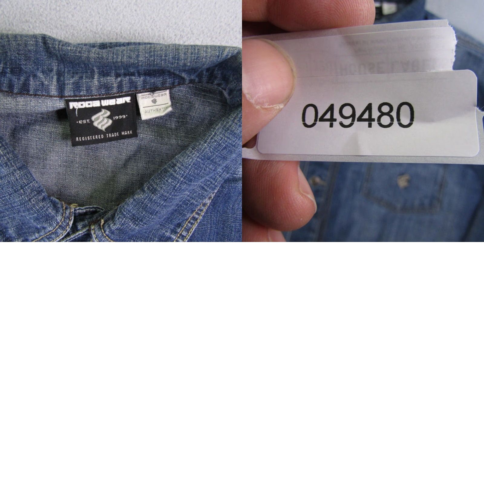 Rocawear VINTAGE Rocawear Jacket Mens XL Blue Denim Jean Button Up Trucker Coat Rap Y2K Size US 36 / EU 52 - 8 Thumbnail