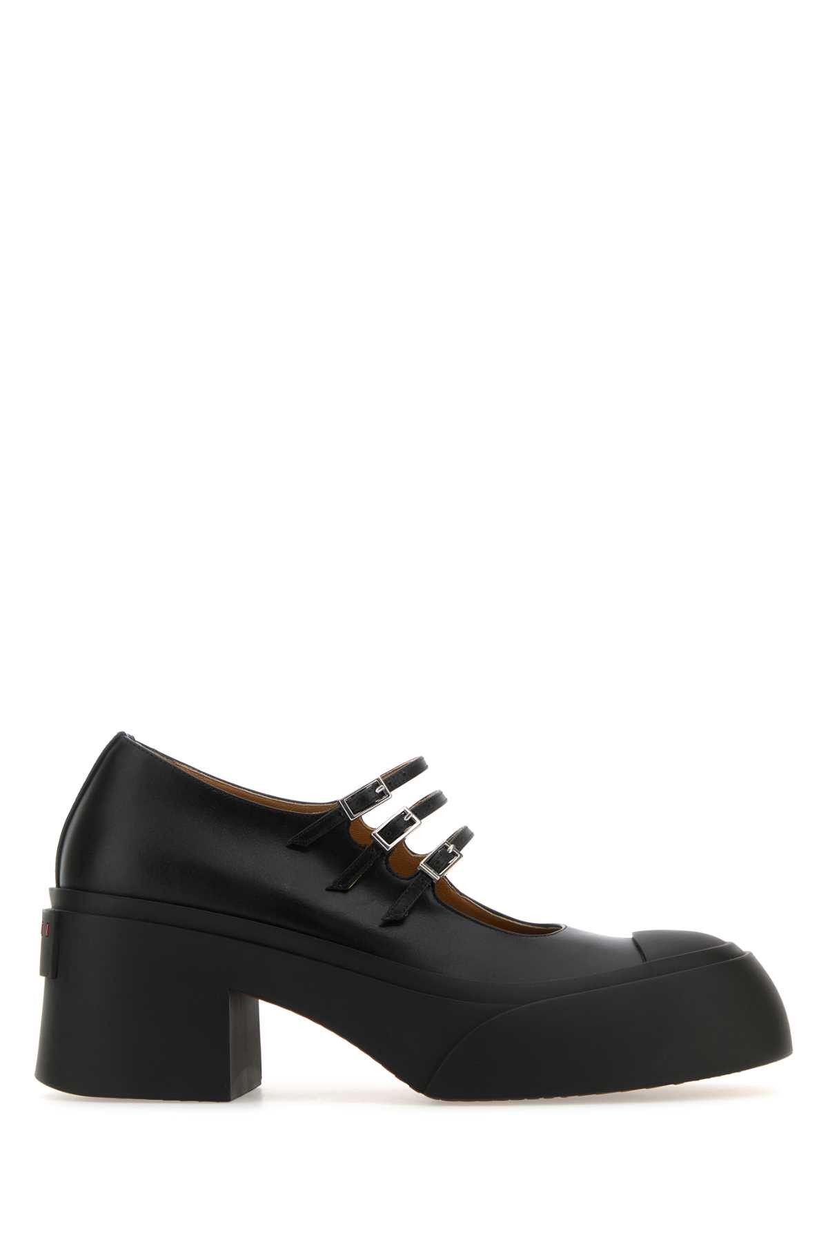image of Marni Black Leather Pablo Mary Jane Pumps Shoes, Women's (Size 6)