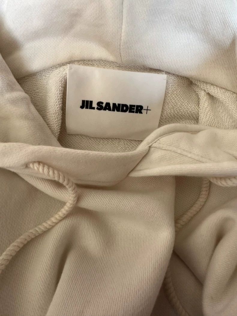 Jil Sander Jil Sander White small logo hooded shoulder sweatshirt Size S / US 4 / IT 40 - 3 Thumbnail